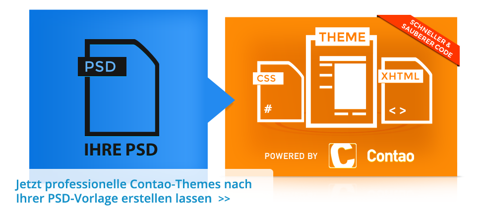 Angebot für Agenturen: Themeerstellung für Contao aus PSD